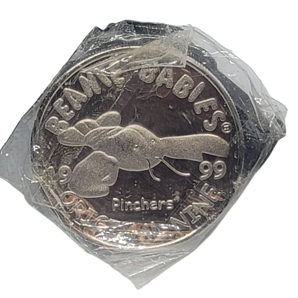Beanie Babies Official Club 1999 Pinchers Collector Coin Original Plastic Wrap